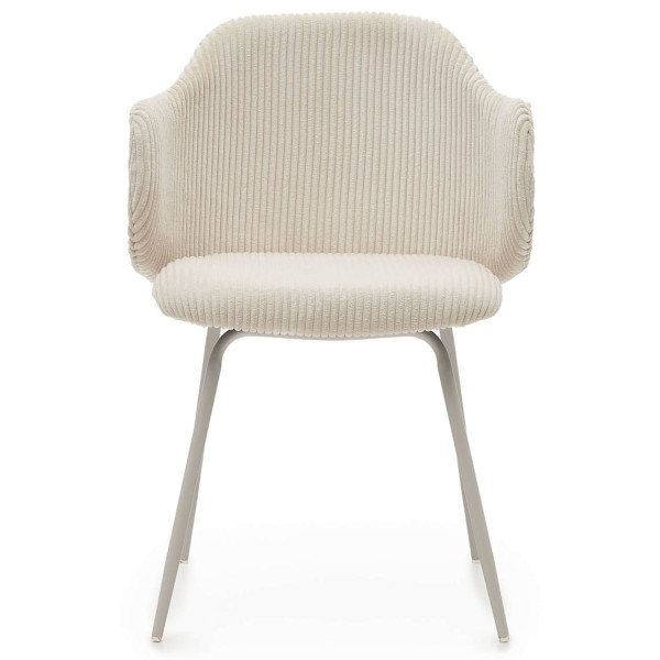 Стілець La Forma SUANNA C0100009LN12 Молочний тканина вельвет-3
