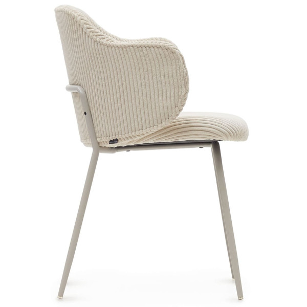 Стілець La Forma SUANNA C0100009LN12 Молочний тканина вельвет-4