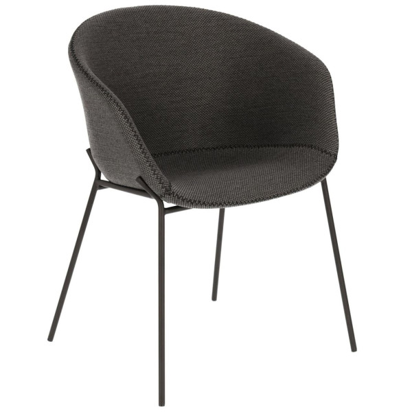 Стілець La Forma ZADINE CC1084VD15 Темно-сірий тканина-0