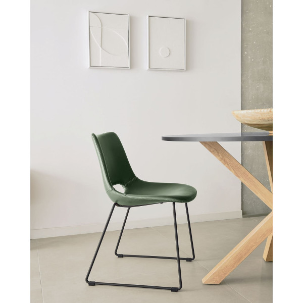 Стілець La Forma ZIGGY CC0826U06 Зелений екошкіра-1