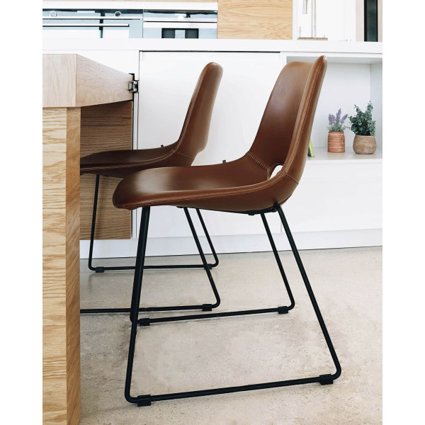 Стілець La Forma ZIGGY CC0826U10 Коричневий екошкіра-4