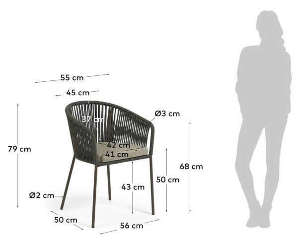 Кресло La Forma Yanet CC2190J19 Зеленый-11