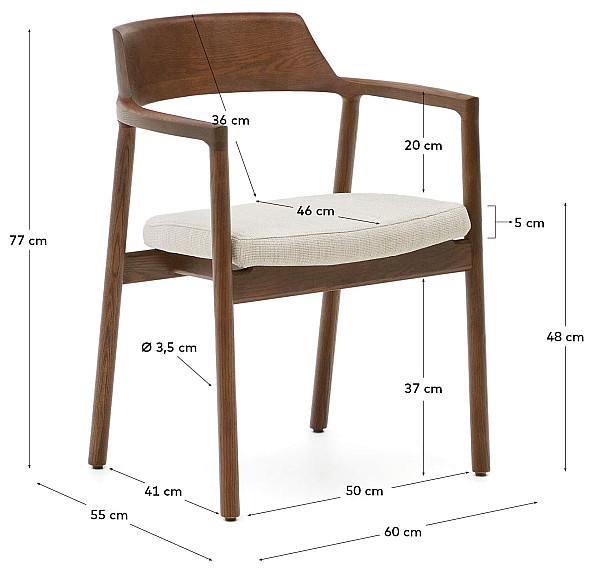 Стілець La Forma ALOCS C0100142JD12 Горіх-17