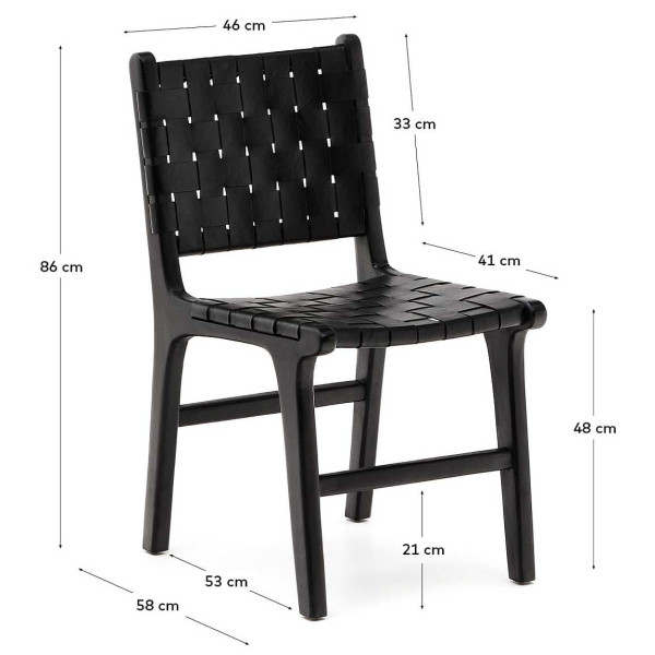 Стілець La Forma Calixta CC1949P01 Чорний-8