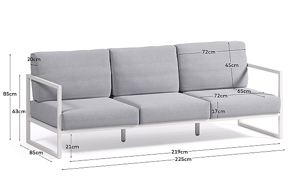 Диван La Forma COMOVA O100_30_ST26 3-місний Блакитний-4