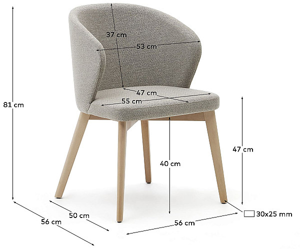 Стул La Forma DARICE C0100064JJ10 Коричневый ткань-7