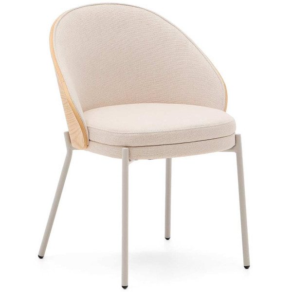 Стул La Forma EAMY C0100184HE12 Бежевый ткань Синель-0