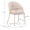 Стул La Forma EAMY C0100184HE12 Бежевый ткань Синель-7-thumb