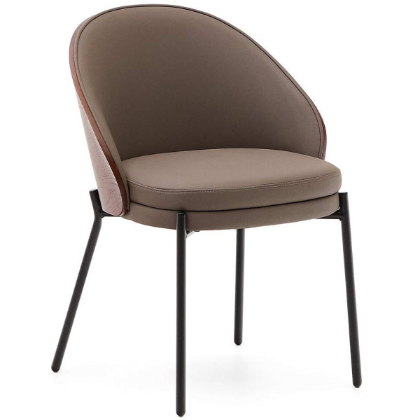 Стілець La Forma EAMY C0100219UU10 Коричневий/горіх екошкіра-0