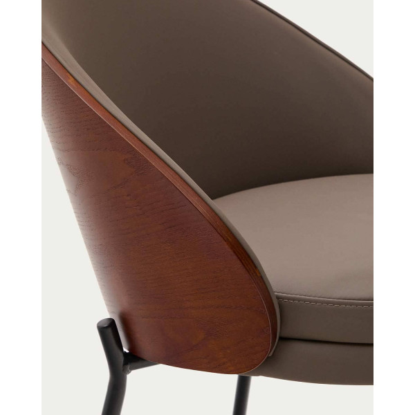 Стілець La Forma EAMY C0100219UU10 Коричневий/горіх екошкіра-6