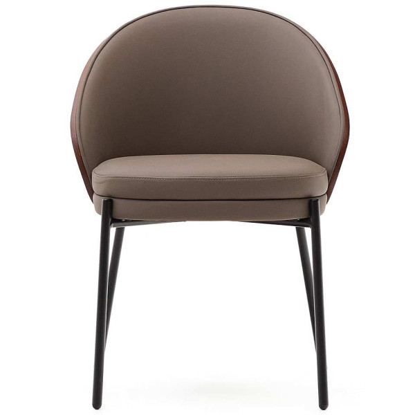 Стілець La Forma EAMY C0100219UU10 Коричневий/горіх екошкіра-1