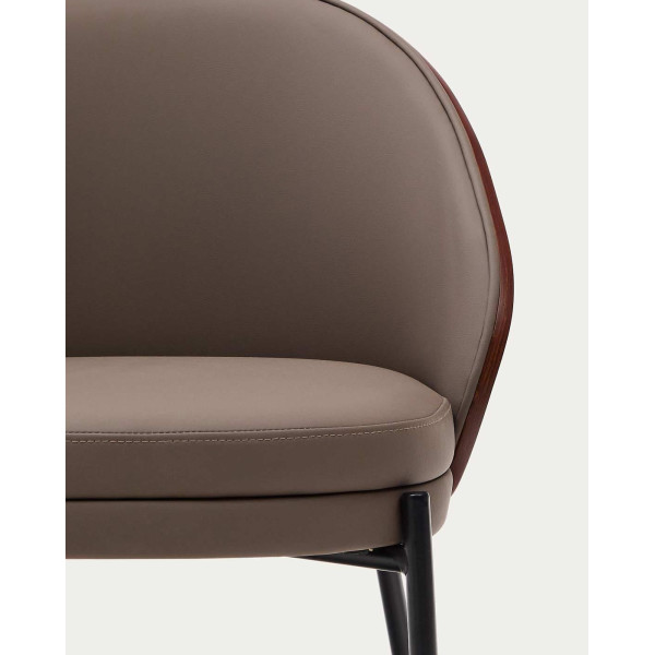 Стілець La Forma EAMY C0100219UU10 Коричневий/горіх екошкіра-4
