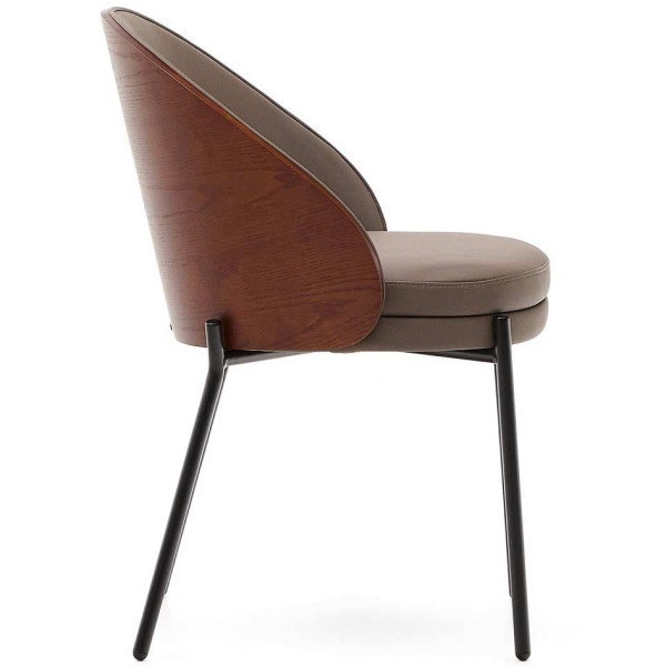 Стілець La Forma EAMY C0100219UU10 Коричневий/горіх екошкіра-2