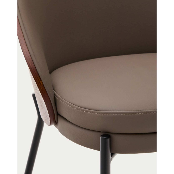 Стілець La Forma EAMY C0100219UU10 Коричневий/горіх екошкіра-5