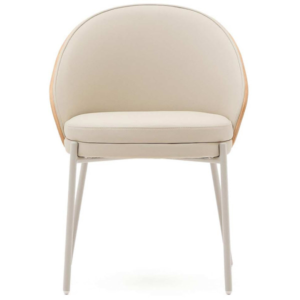 Стілець La Forma EAMY C0100221UU12 Бежевий/натуральний екошкіра-1