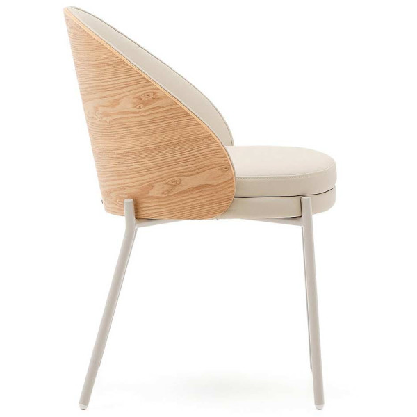 Стілець La Forma EAMY C0100221UU12 Бежевий/натуральний екошкіра-2