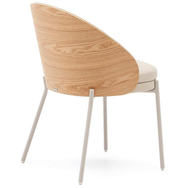 Стілець La Forma EAMY C0100221UU12 Бежевий/натуральний екошкіра-3