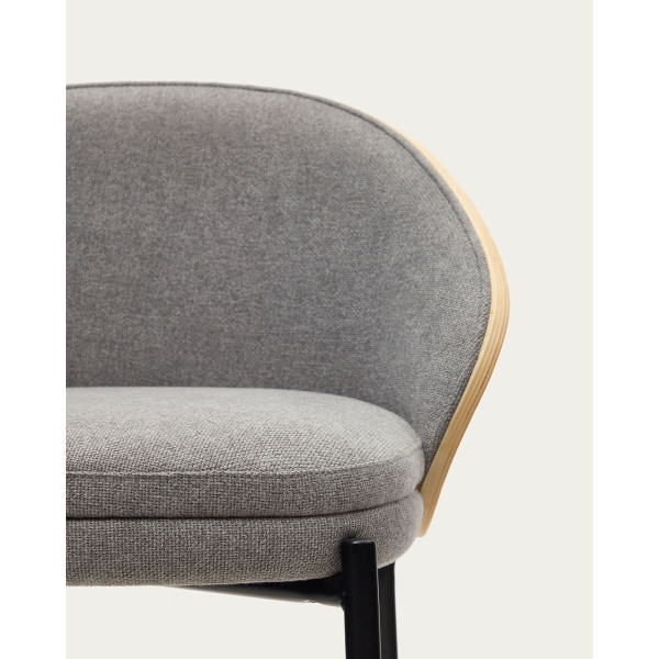 Барний стілець La Forma EAMY C0600001HE12 Сірий-натуральний-6