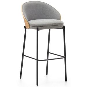 Барный стул La Forma EAMY C0600001HE12 Серый-натуральный