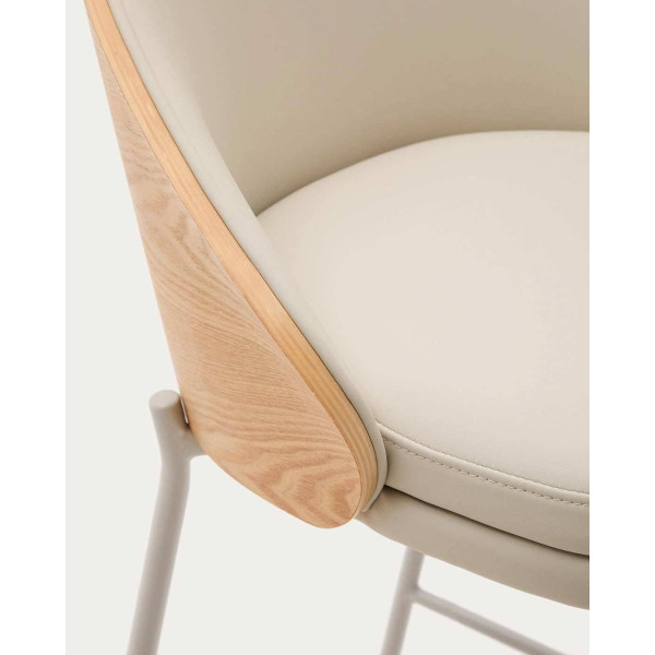 Барный стул La Forma EAMY C0600096UU12 Бежевый экокожа-4