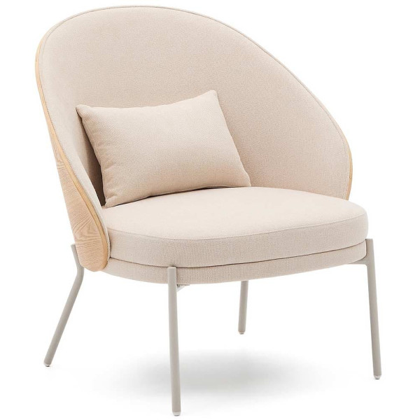 Кресло La Forma EAMY S0900070HE12 Бежевый/натуральный-0