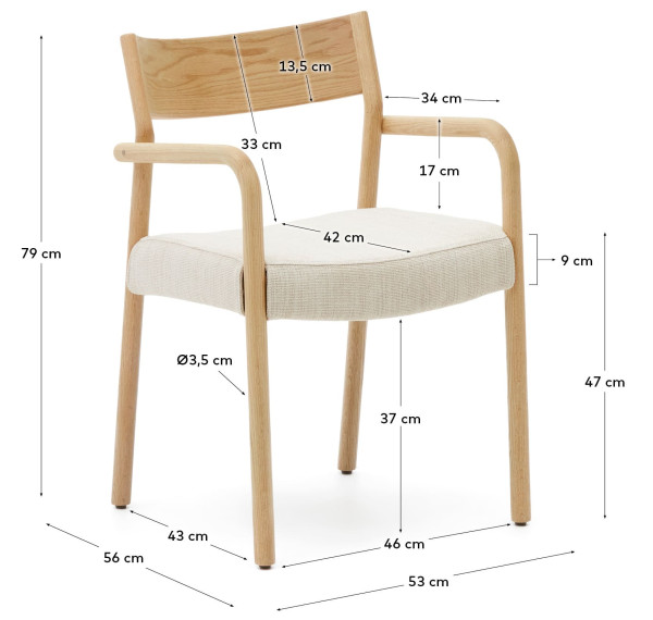 Стілець La Forma Falconera C0100138JD12 Натуральний-10