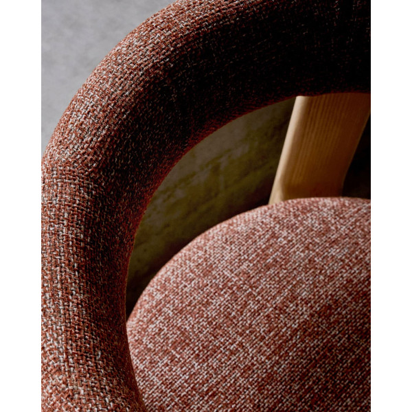 Стілець La Forma Granite C0100210CC86 Теракотовий тканина-8
