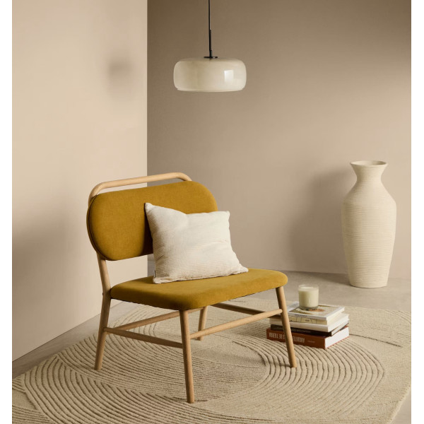 Крісло La Forma Helda S0900083MY81 Гірчичний тканина синель-1