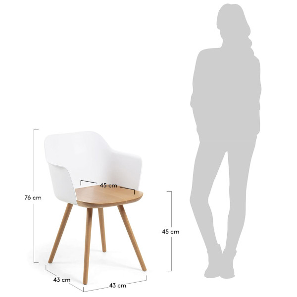 Стілець La Forma KLAM CC0614S05 Білий-6