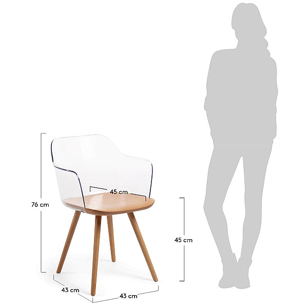 Стул La Forma KLAM CC0614S07 Прозрачный-5