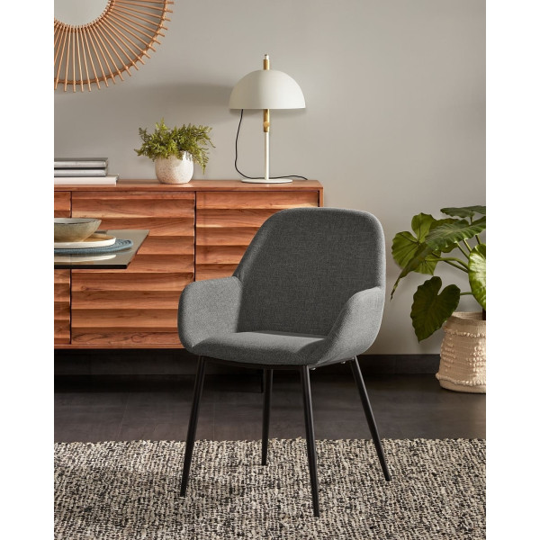 Стілець La Forma KONNA C0934PK15 Темно-сірий тканина-1