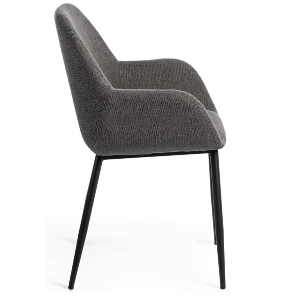 Стілець La Forma KONNA C0934PK15 Темно-сірий тканина-3