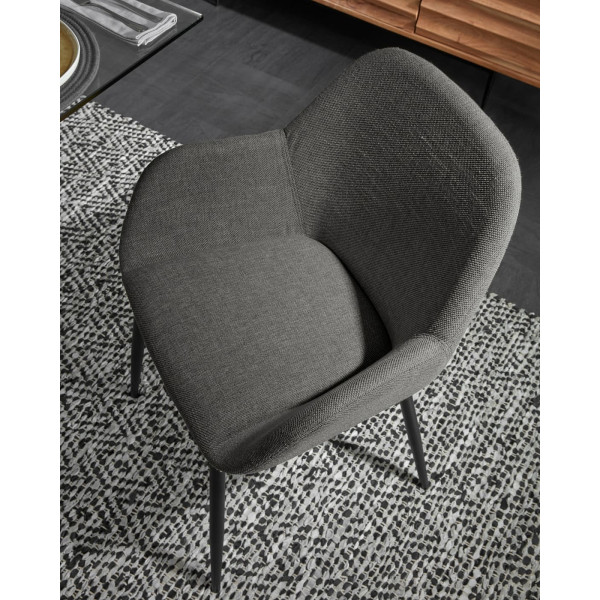 Стілець La Forma KONNA C0934PK15 Темно-сірий тканина-2