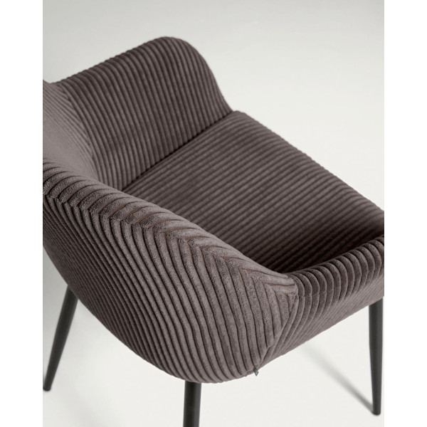 Стілець La Forma KONNA CC0934LN15 Сірий вельвет-6