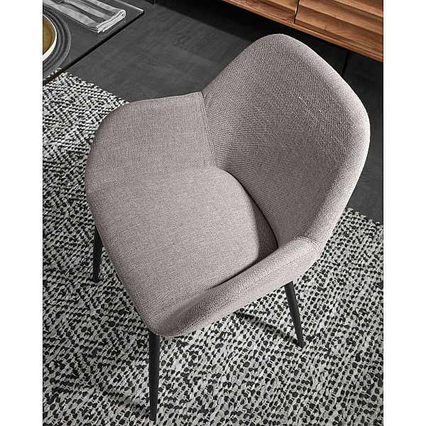 Стул La Forma KONNA CC0934PK03 Светло-серый ткань-2