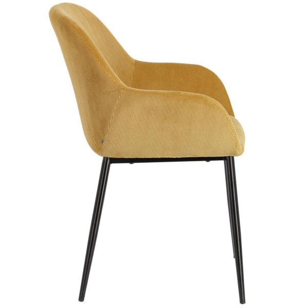Стілець La Forma KONNA CC0934PN81 Жовтий вельвет-3