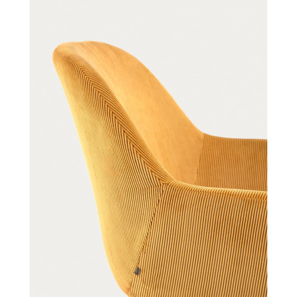 Стілець La Forma KONNA CC0934PN81 Жовтий вельвет-6