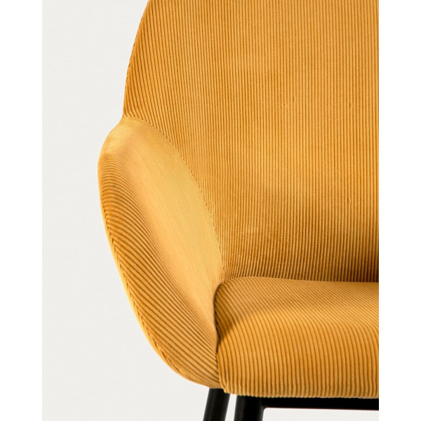 Стілець La Forma KONNA CC0934PN81 Жовтий вельвет-5