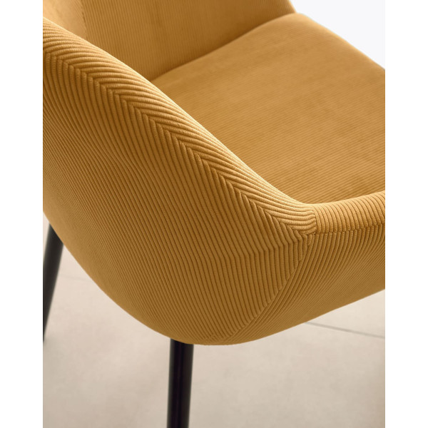 Стілець La Forma KONNA CC0934PN81 Жовтий вельвет-7