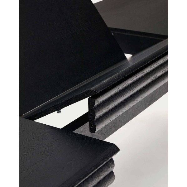 Обеденный раскладной стол La Forma LENON T0200008MM01 Черный 200 (280) x 90 см-5