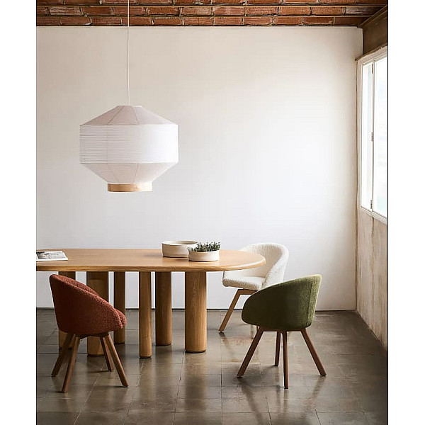 Поворотний стілець La Forma MARVIN C0100114KY20 Зелений тканина-3