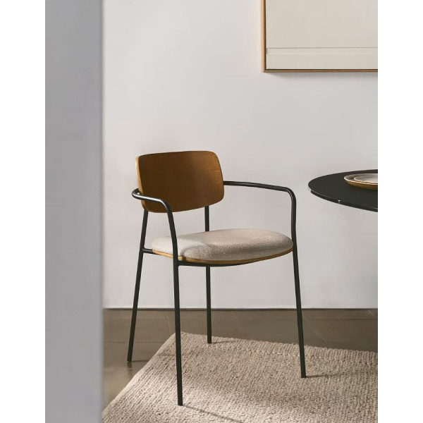 Стілець La Forma Maureen Бежевий CC6028KY12 Стілець La Forma Maureen Бежевий CC6028KY12-1