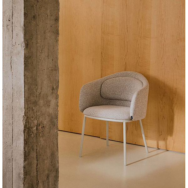 Стілець La Forma Minda C0100223VS12 Бежевий тканина-1