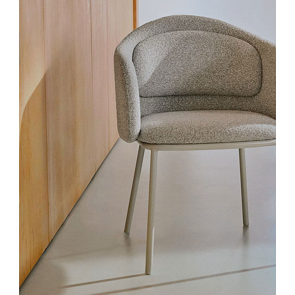 Стілець La Forma Minda C0100223VS12 Бежевий тканина-2