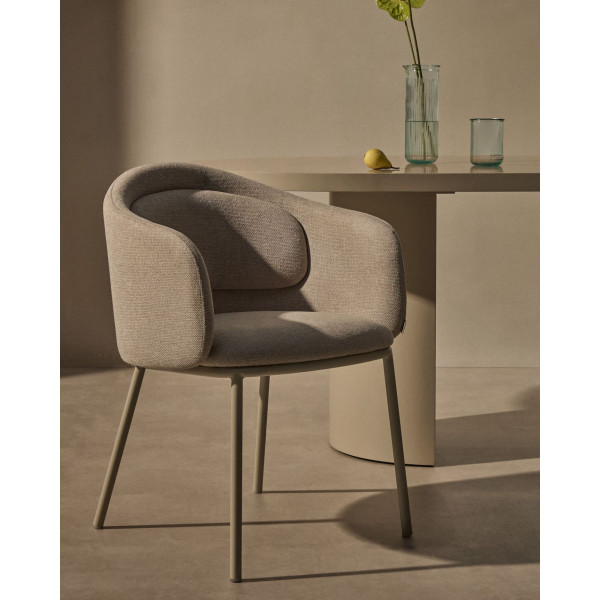 Стілець La Forma Minda C0100224BF12 Бежевий тканина-1