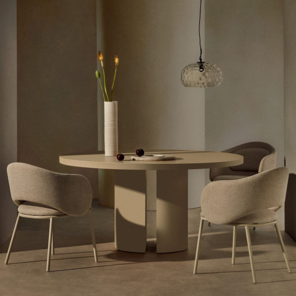 Стілець La Forma Minda C0100224BF12 Бежевий тканина-2