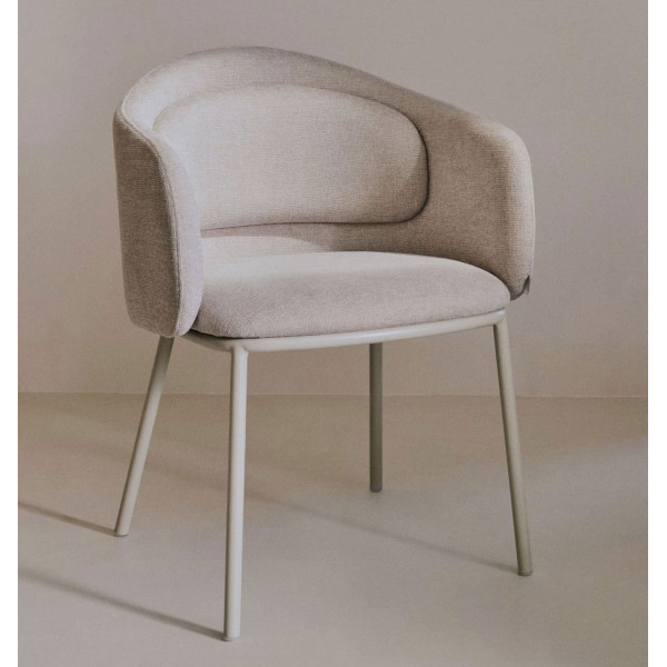 Стілець La Forma Minda C0100224BF12 Бежевий тканина-3