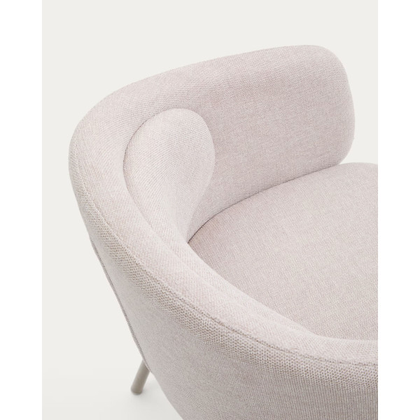 Стілець La Forma Minda C0100224BF12 Бежевий тканина-10