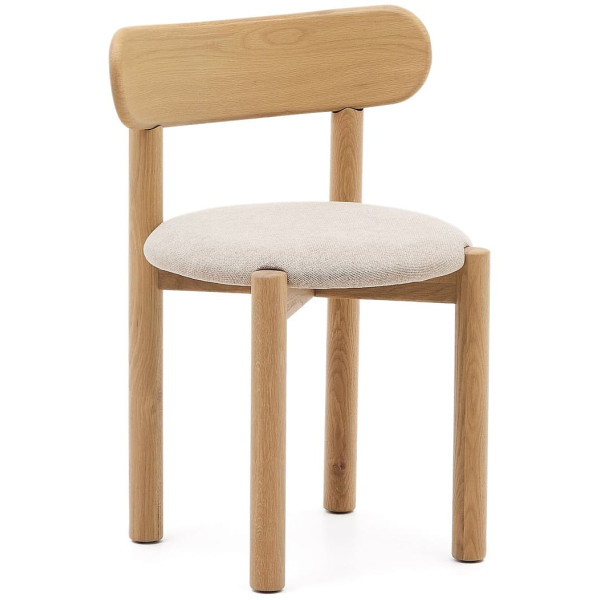 Стілець La Forma NEBAI C0100117SO12 Бежевий/натуральний тканина Синель-0