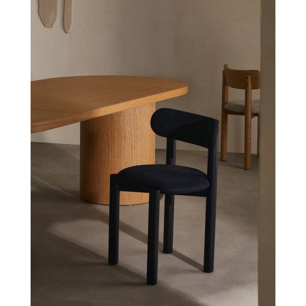 Стул La Forma NEBAI C0100227SO01 Черный ткань Синель-1